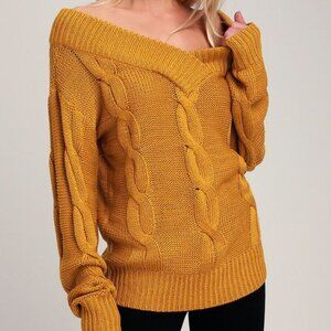 Off‑the‑shoulder Knitted Sweater